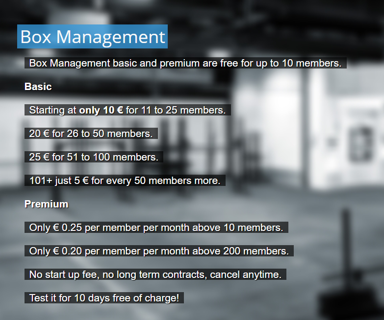 Box Management Premium