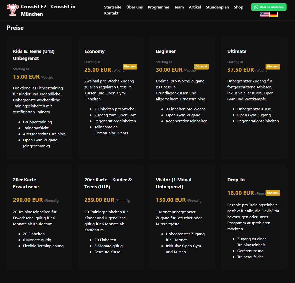 Flexible pricing plans