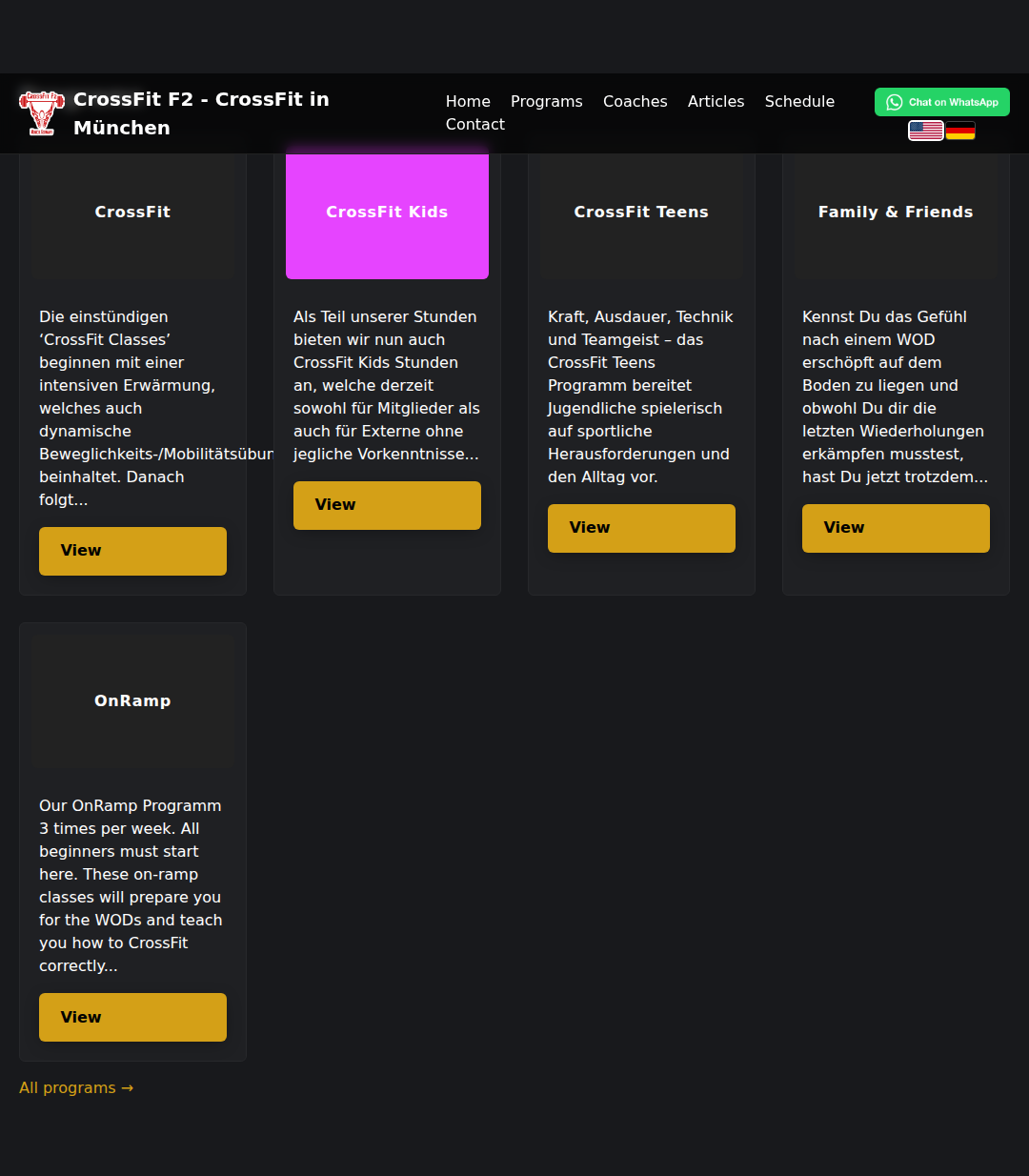 Program cards with custom branding